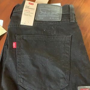 Levi’s men’s straight leg black jeans